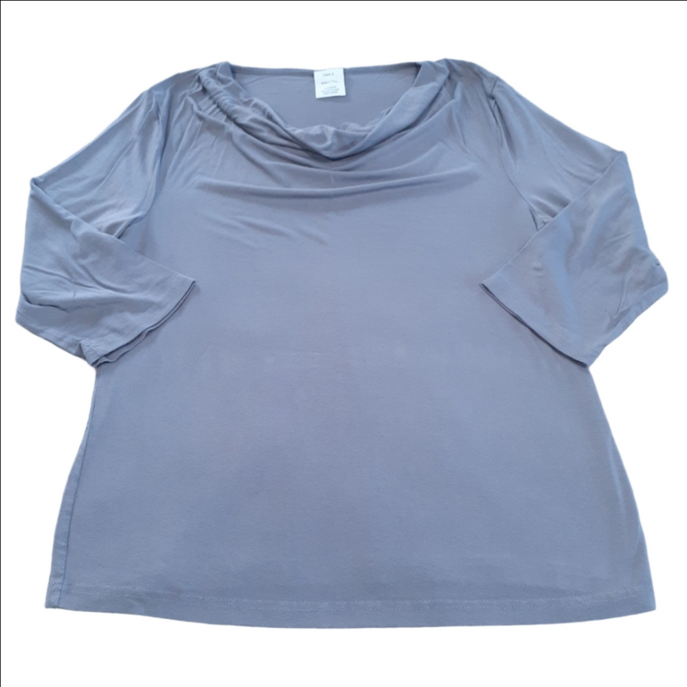 Creation L Cowl Neck 3/4 Sleeve Top Size 8